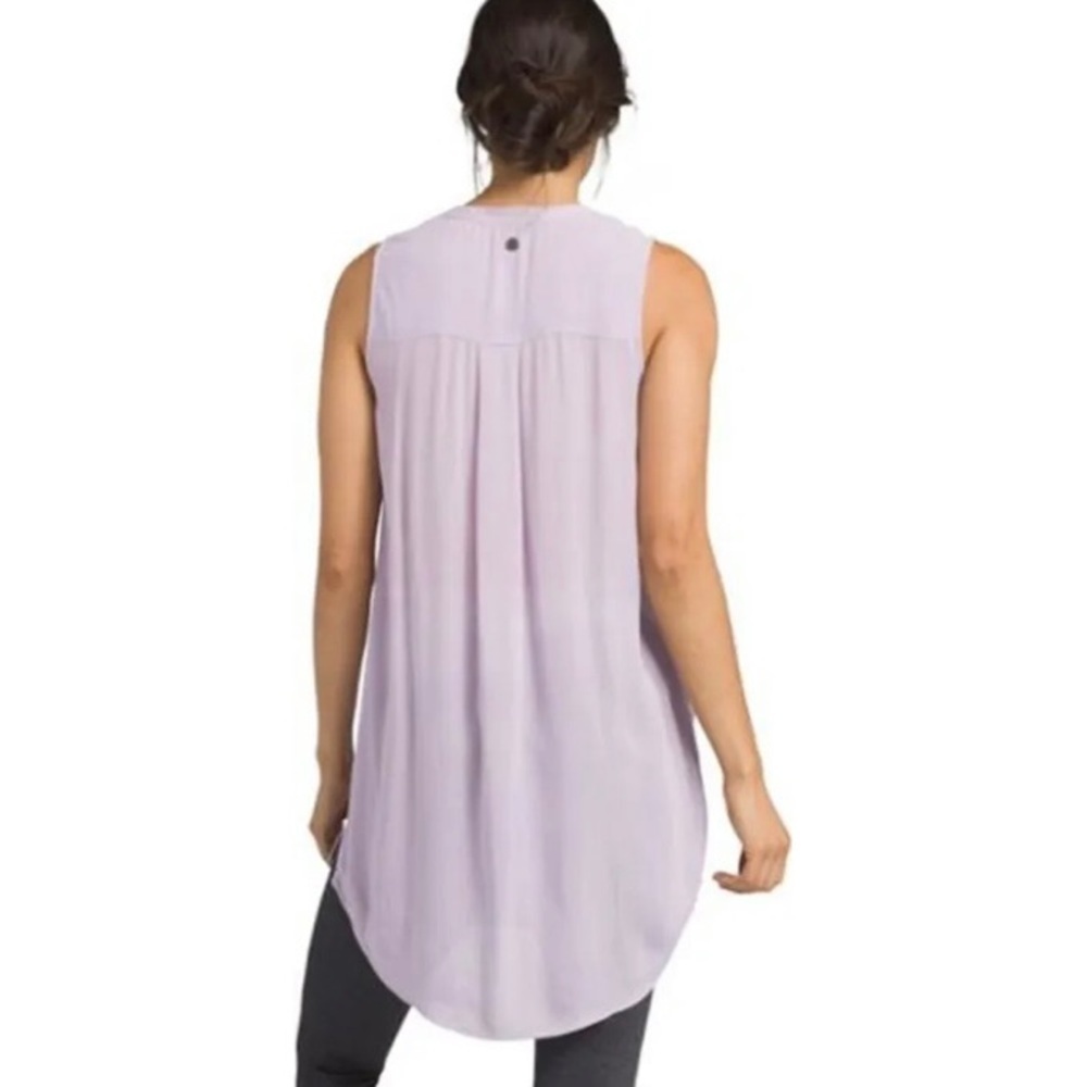 Prana Natasha Crinkled Tunic Bleached Lavender - Picture 2 of 11